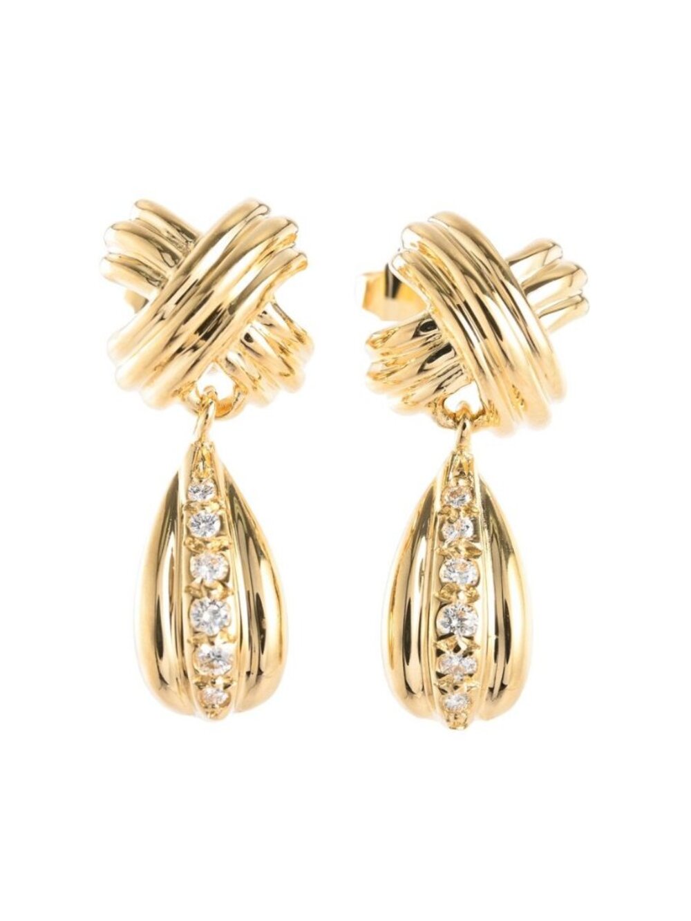 Tiffany & Co Earrings Signature Cross Teardrop